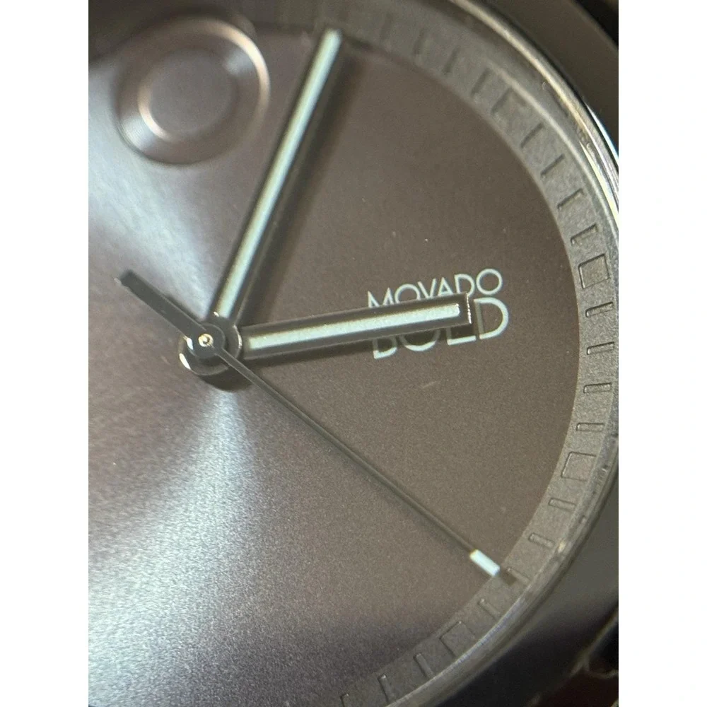 Mens Movado Bold Blue Black Quartz Wrist Watch